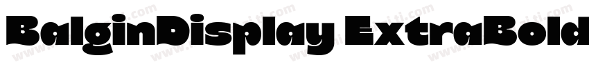 BalginDisplay ExtraBold字体字体转换